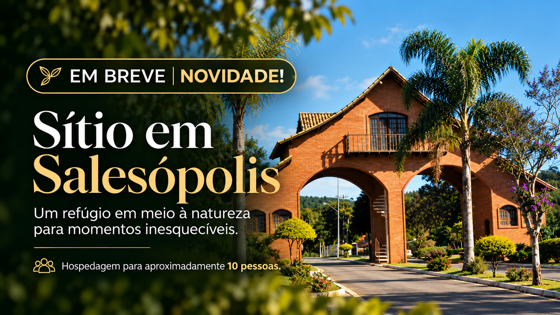Em breve | Novidade! Sítio em Salesópolis — um refúgio em meio à natureza para momentos inesquecíveis. Hospedagem para aproximadamente 10 pessoas.